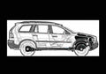 Blueprint volvo xc90 awd t6 2003 01 01 A4 Photo Print