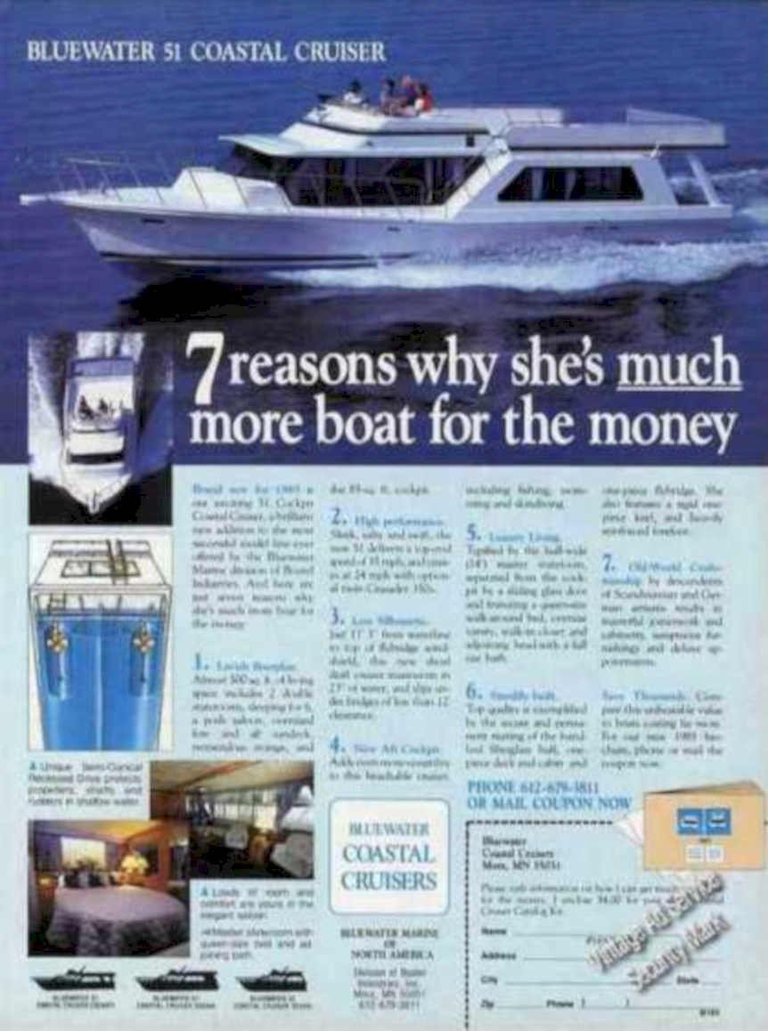 Bluewater Coastal Cruiser Vintage Retro Advert Ads A4 Photo Print