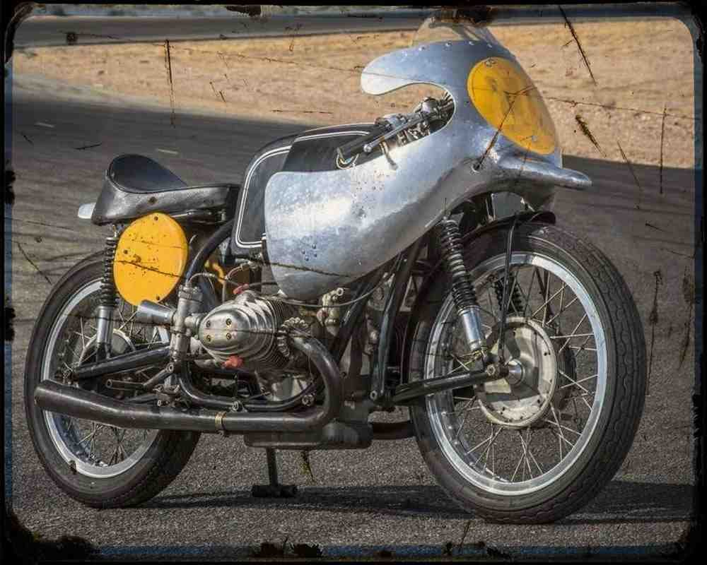 Bmw 500 Rennsport 1954 Motorbike Vintage Aged A4 Photo Print