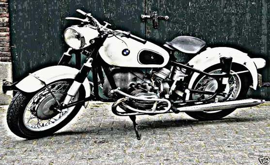 Bmw 502 motorbike A4 Photo Print
