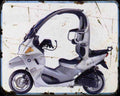 Bmw C1 125 Motorbike Vintage Aged A4 Photo Print