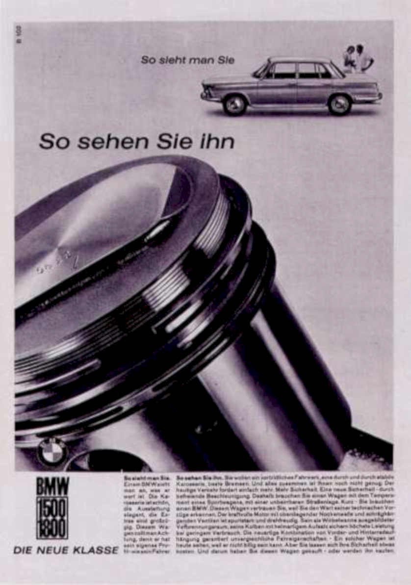 Bmw Engine Silver Vintage Retro Advert Ads A4 Photo Print