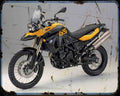 Bmw F800Gs 08 2 Motorbike Vintage Aged A4 Photo Print