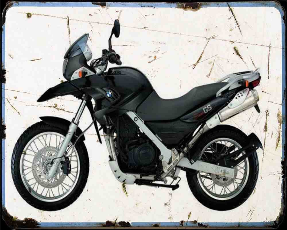 Bmw G650Gs Motorbike Vintage Aged A4 Photo Print