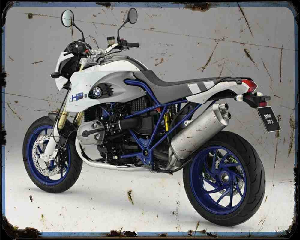 Bmw Hp2 Megamoto 07 2 Motorbike Vintage Aged A4 Photo Print