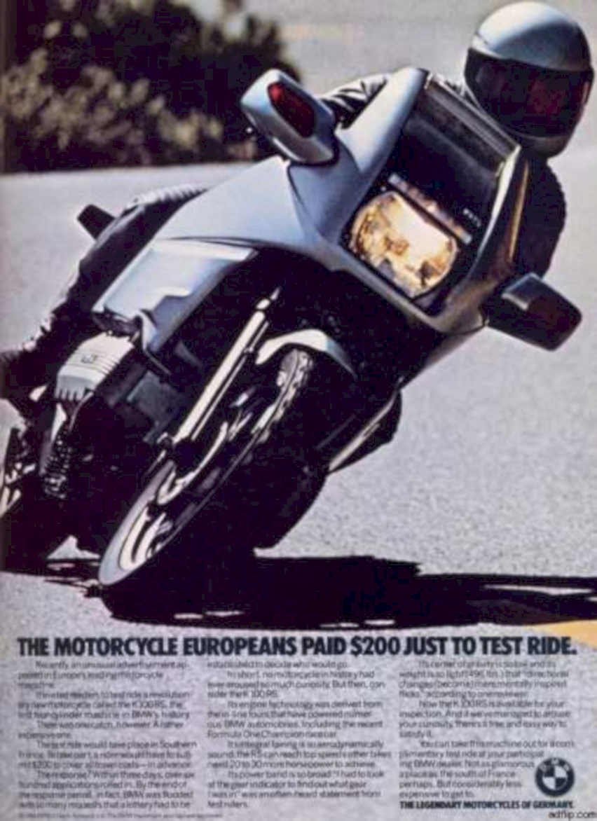 Bmw K 1200lt Vintage Retro Advert Ads A4 Photo Print