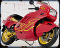 Bmw K1 89 Motorbike Vintage Aged A4 Photo Print