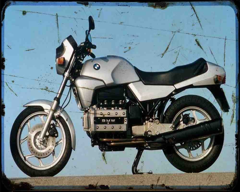 Bmw K100 83 3 Motorbike Vintage Aged A4 Photo Print