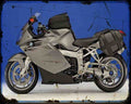 Bmw K1200S 04 5 Motorbike Vintage Aged A4 Photo Print