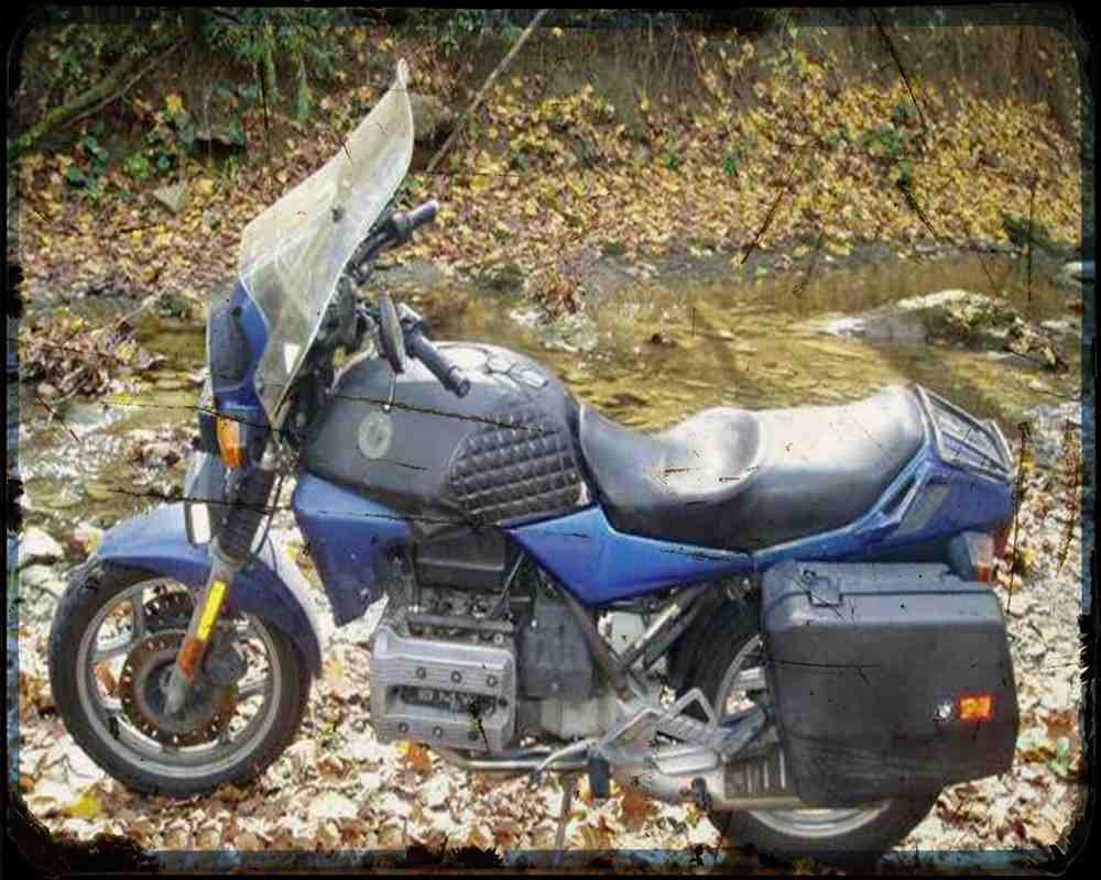Bmw K75T Motorbike Vintage Aged A4 Photo Print
