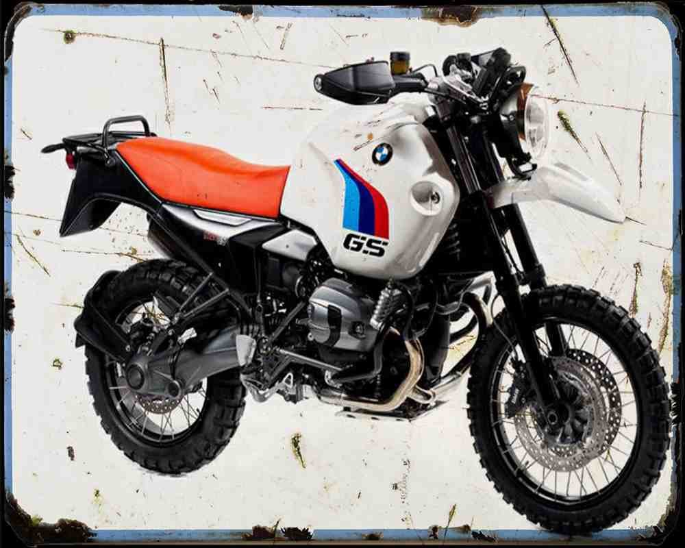 Bmw Kit R120 Motorbike Vintage Aged A4 Photo Print