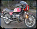 Bmw R 100Cs 1 Motorbike Vintage Aged A4 Photo Print