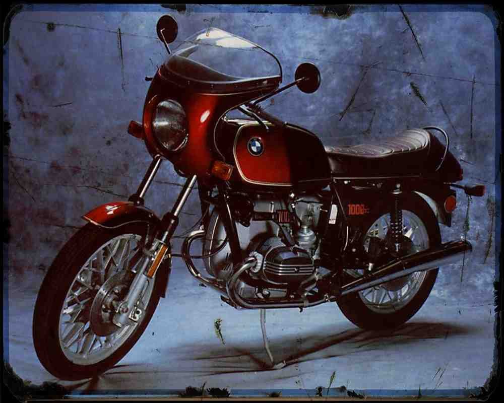 Bmw R 100S 78 Motorbike Vintage Aged A4 Photo Print