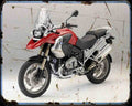 Bmw R 1200 Gs 10 4 Motorbike Vintage Aged A4 Photo Print