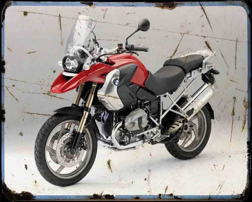 Bmw R 1200 Gs 10 4 Motorbike Vintage Aged A4 Photo Print
