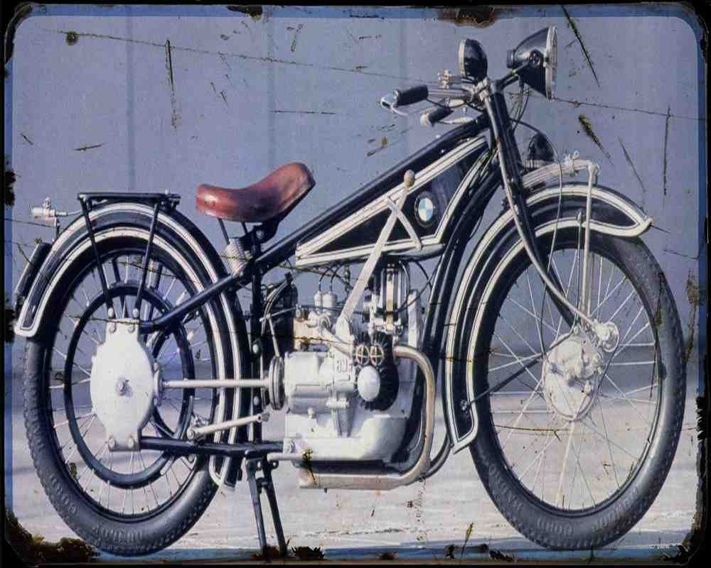 Bmw R 32 Motorbike Vintage Aged A4 Photo Print