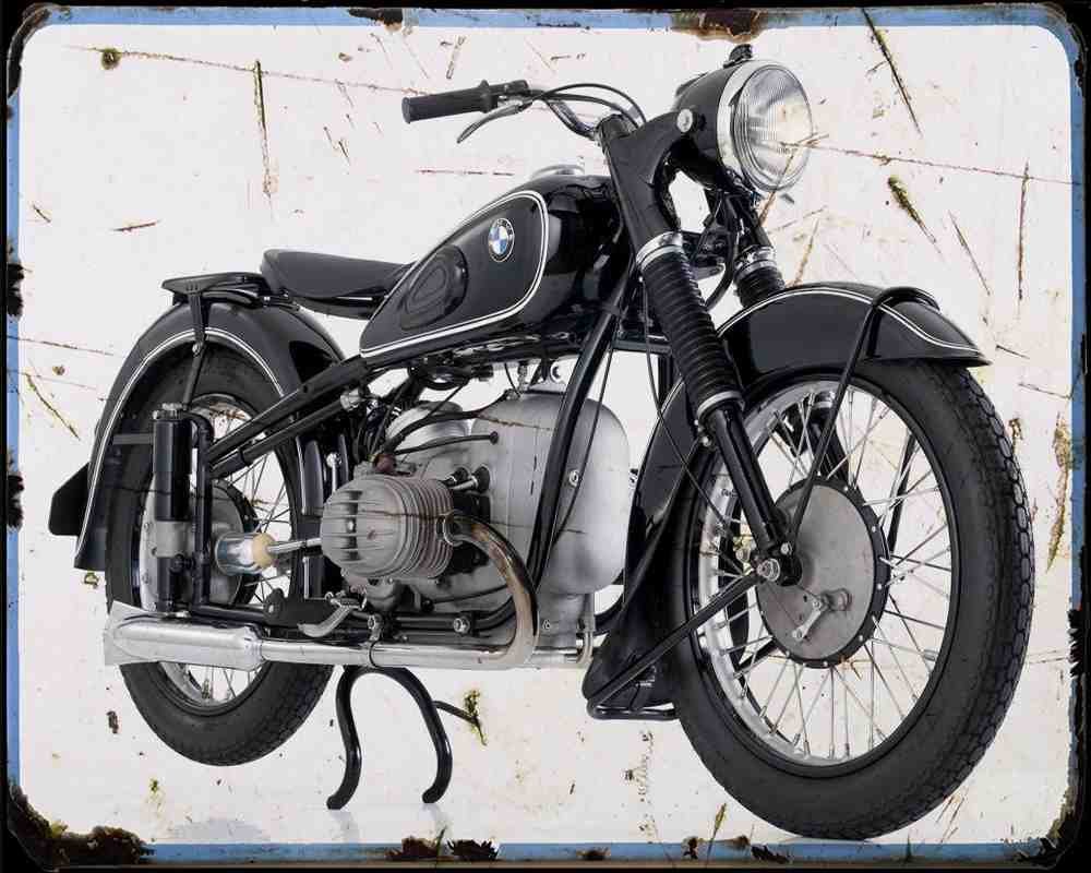 Bmw R 51 3 1 Motorbike Vintage Aged A4 Photo Print