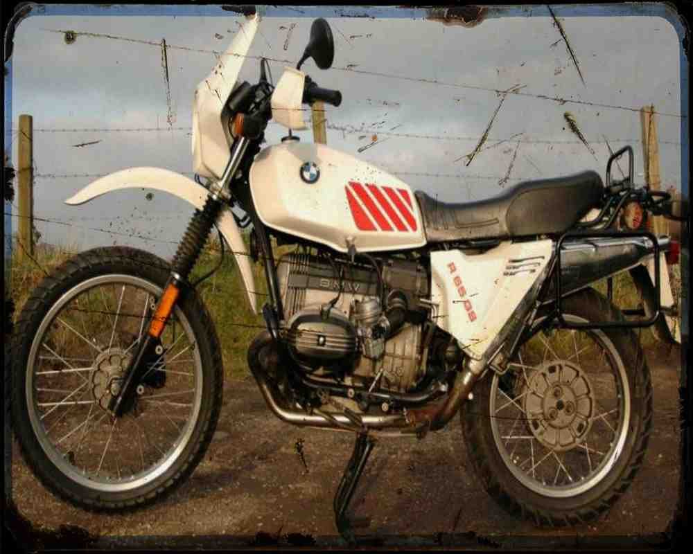 Bmw R 65Gs Motorbike Vintage Aged A4 Photo Print