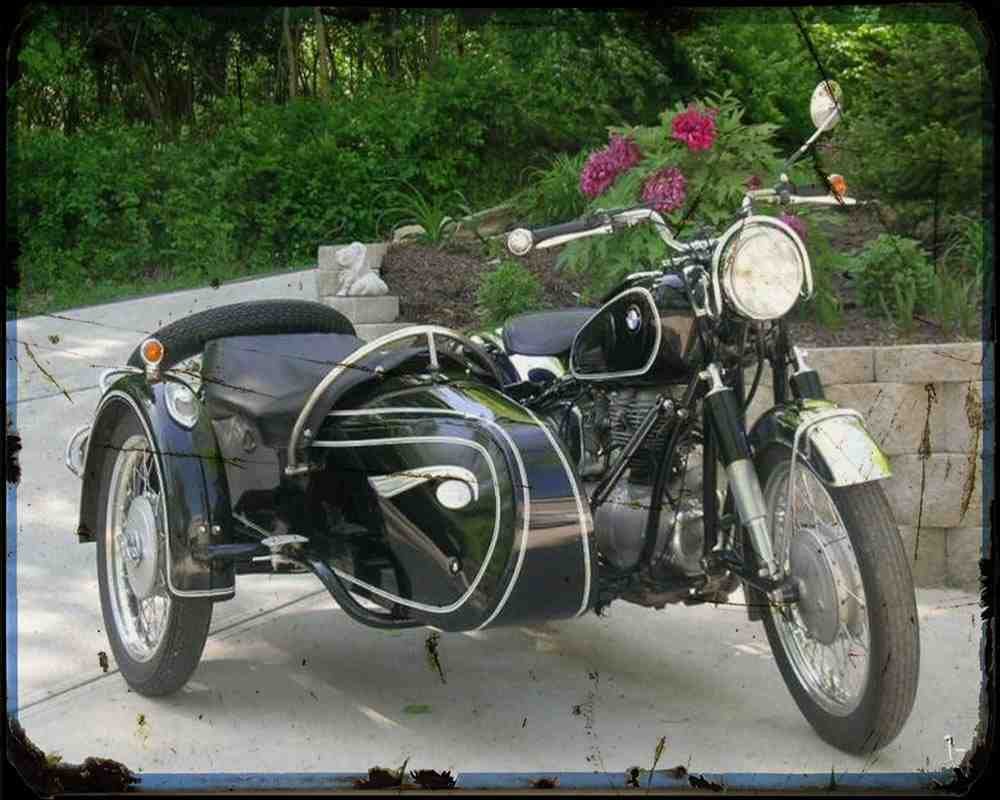 Bmw R 67 3 1 Motorbike Vintage Aged A4 Photo Print