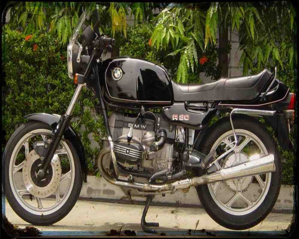 Bmw R 80R 93 Motorbike Vintage Aged A4 Photo Print