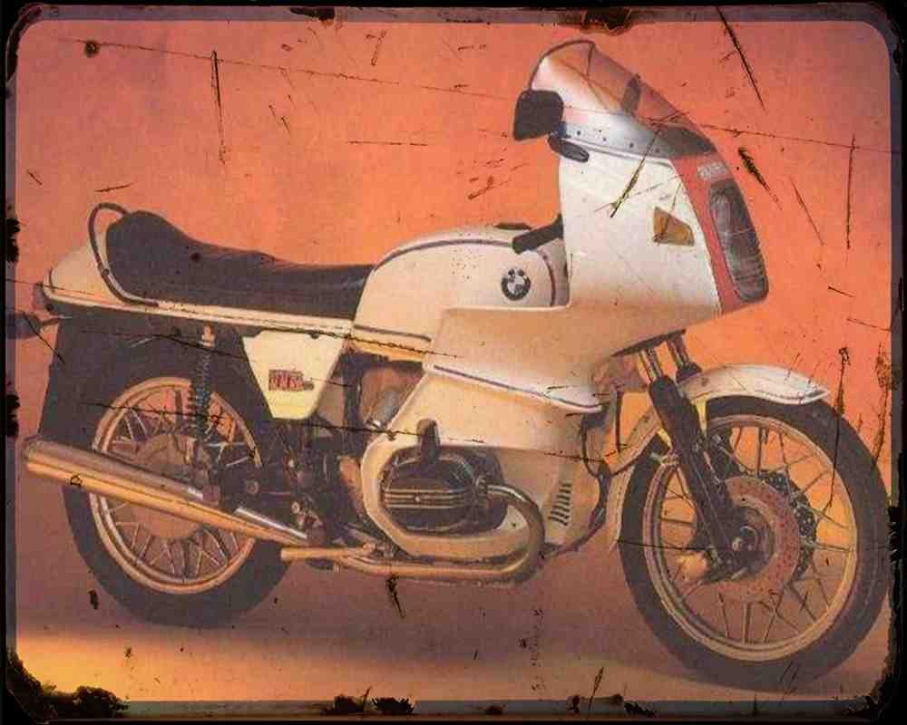 Bmw R100Rs 76 4 Motorbike Vintage Aged A4 Photo Print