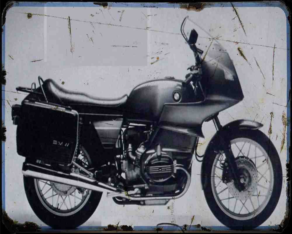 Bmw R100Rs 82 Motorbike Vintage Aged A4 Photo Print