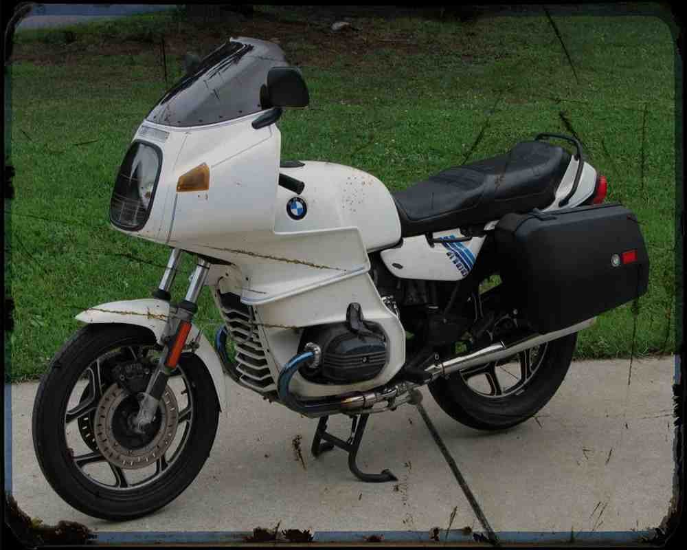 Bmw R100Rs 88 Motorbike Vintage Aged A4 Photo Print