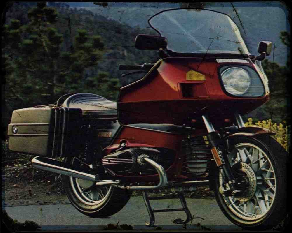 Bmw R100Rt 79 Motorbike Vintage Aged A4 Photo Print