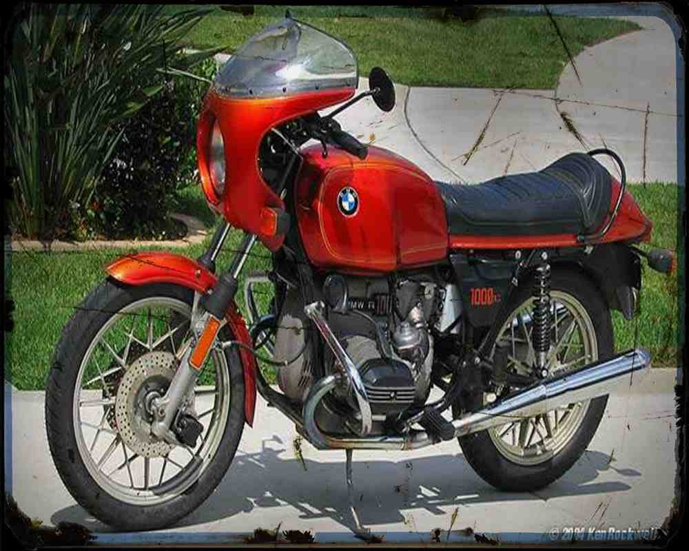 Bmw R100S 77 Motorbike Vintage Aged A4 Photo Print