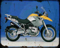 Bmw R1200Gs 04 2 Motorbike Vintage Aged A4 Photo Print