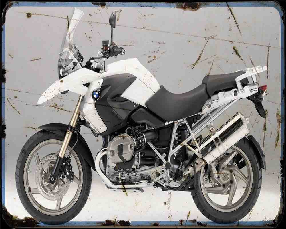 Bmw R1200Gs 11 2 Motorbike Vintage Aged A4 Photo Print
