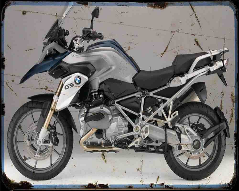 Bmw R1200Gs 15 1 Motorbike Vintage Aged A4 Photo Print