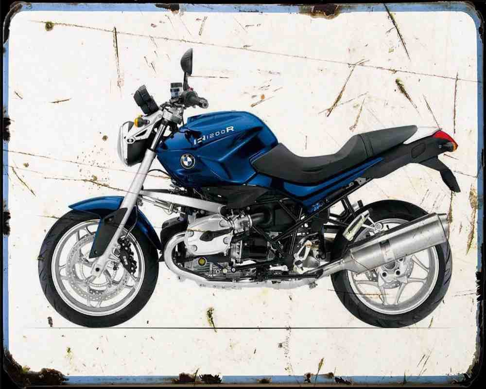 Bmw R1200R 10 Motorbike Vintage Aged A4 Photo Print