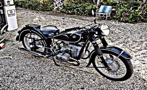 Bmw R54 3 motorbike A4 Photo Print