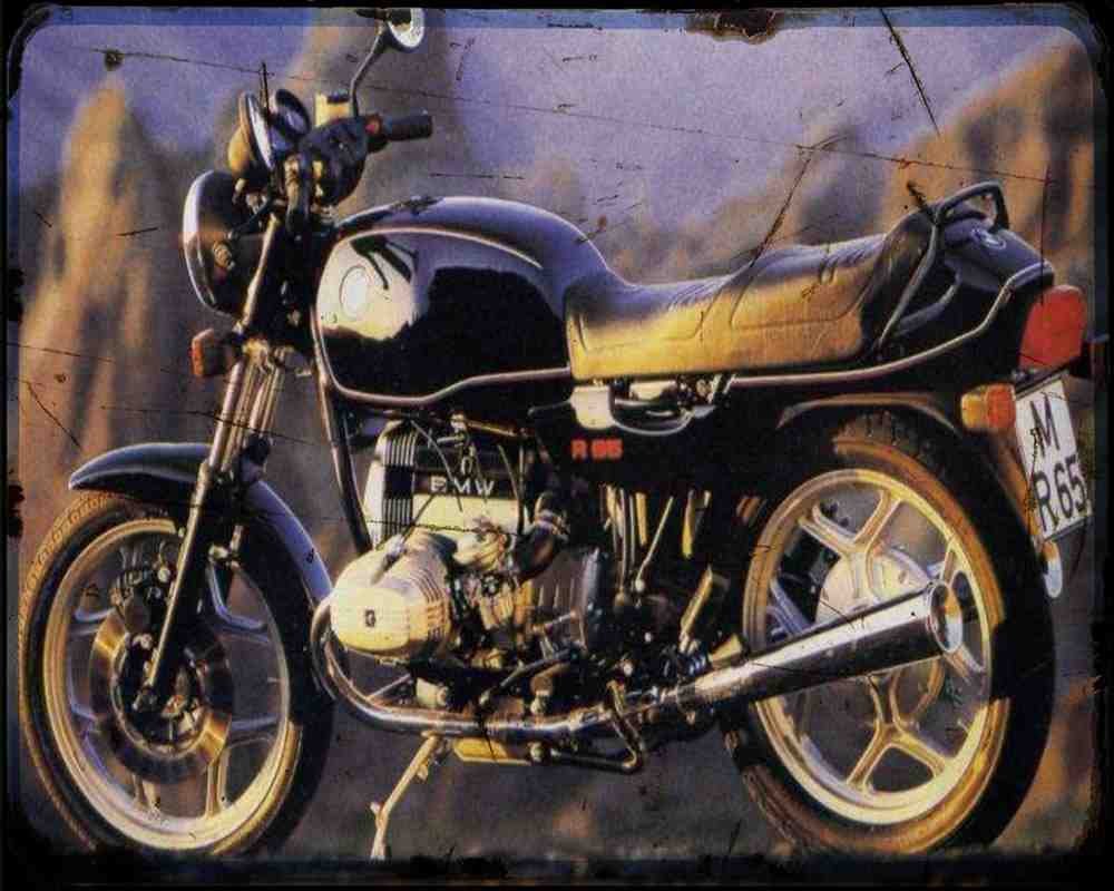 Bmw R65 85 Motorbike Vintage Aged A4 Photo Print