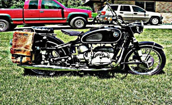 Bmw R69S motorbike A4 Photo Print
