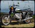 Bmw R75 5 73 Motorbike Vintage Aged A4 Photo Print