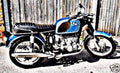 Bmw R755 motorbike A4 Photo Print