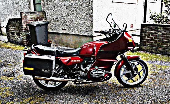 Bmw R80Rt 1986 motorbike A4 Photo Print