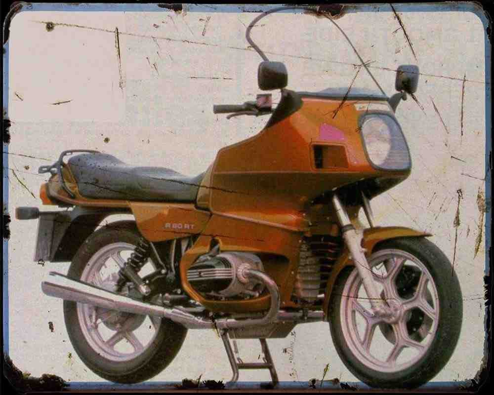 Bmw R80Rt 85 2 Motorbike Vintage Aged A4 Photo Print