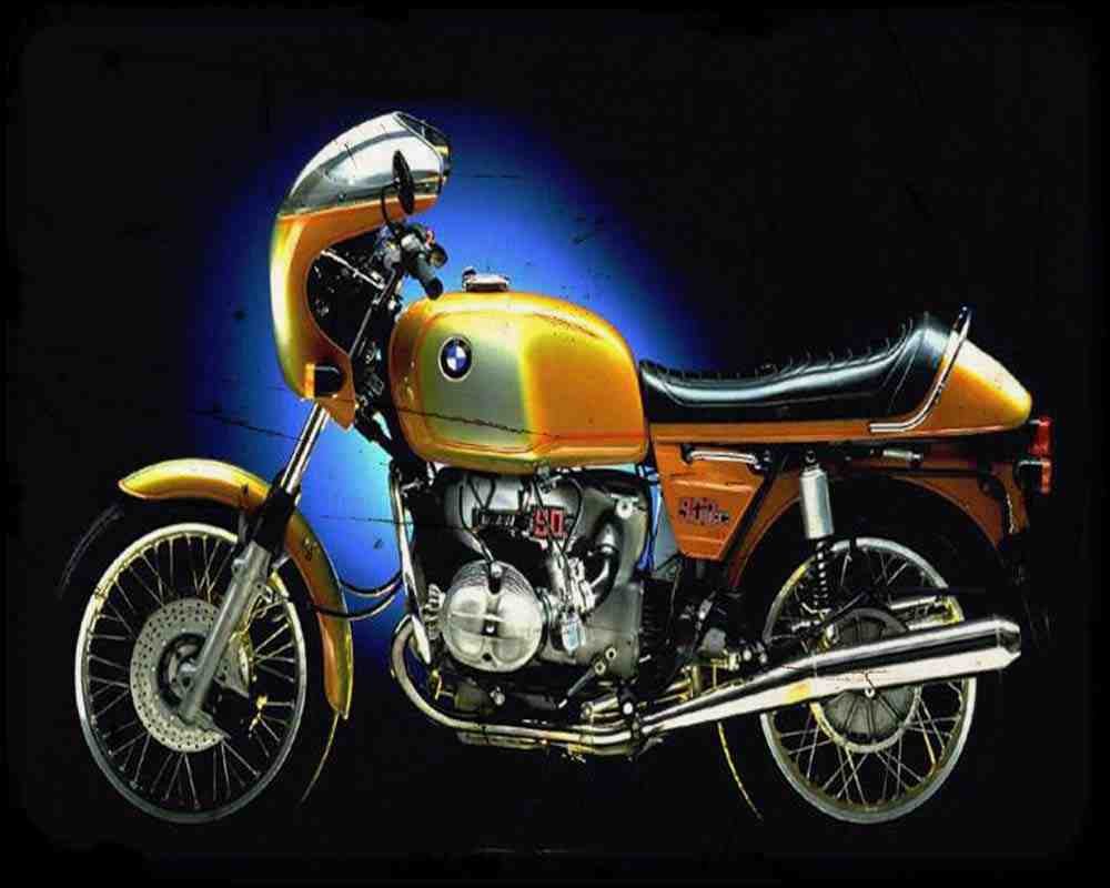 Bmw R90S 3 Motorbike Vintage Aged A4 Photo Print