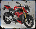 Bmw S1000R 14 1 Motorbike Vintage Aged A4 Photo Print