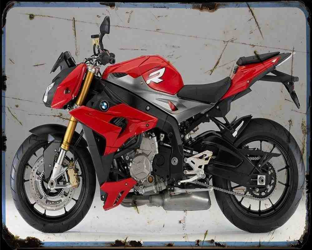 Bmw S1000R 14 4 Motorbike Vintage Aged A4 Photo Print