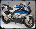 Bmw S1000Rr 15 04 Motorbike Vintage Aged A4 Photo Print