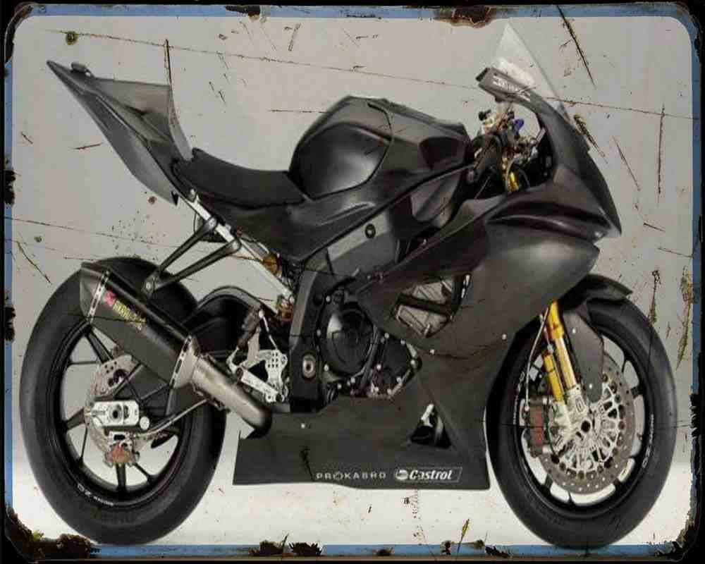 Bmw S100Rr 1 Motorbike Vintage Aged A4 Photo Print