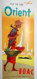 Boac Orient Travel Vintage Retro Advert Poster A4 Photo Print