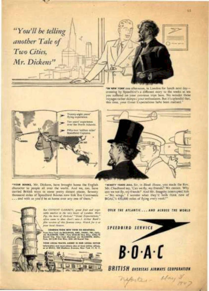 Boac Speedbird Office Vintage Retro Advert Ads A4 Photo Print