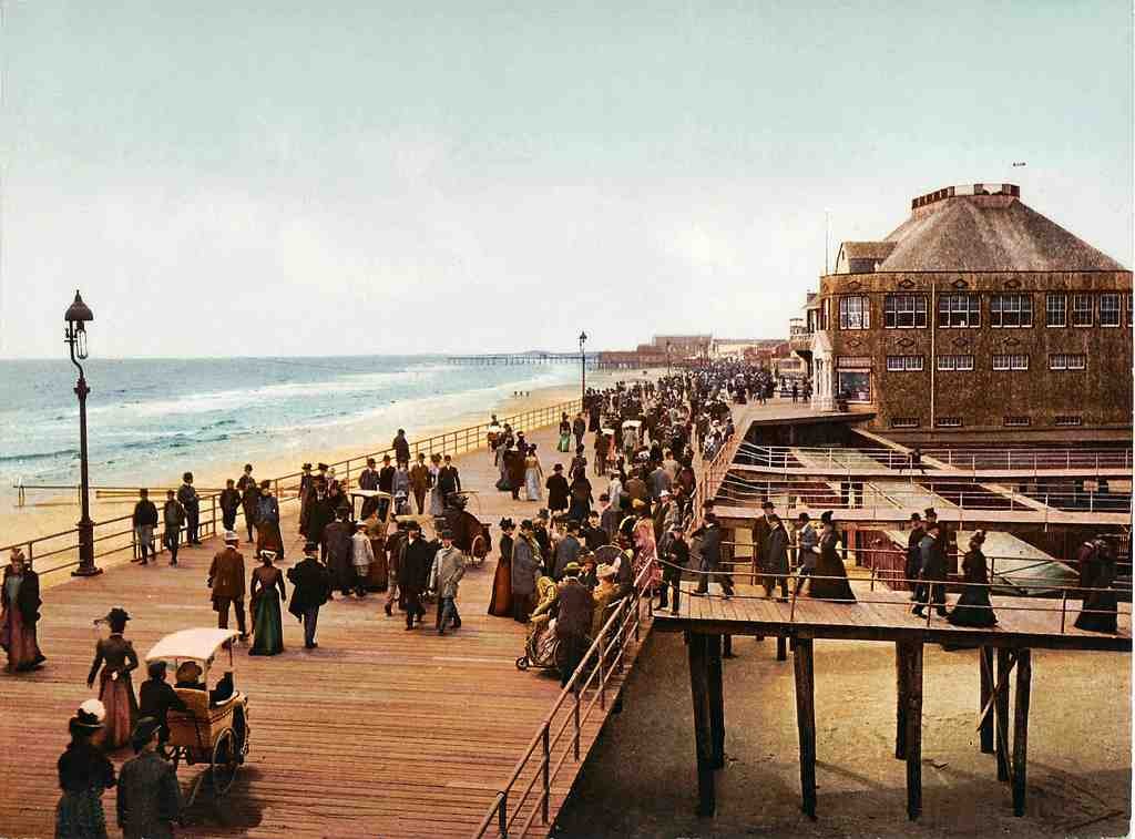 Board Walk Atlantic City 1900b Vintage A4 Photo Print