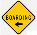 Boarding Diamond Sign 2 Vintage Retro Advert Ads A4 Photo Print