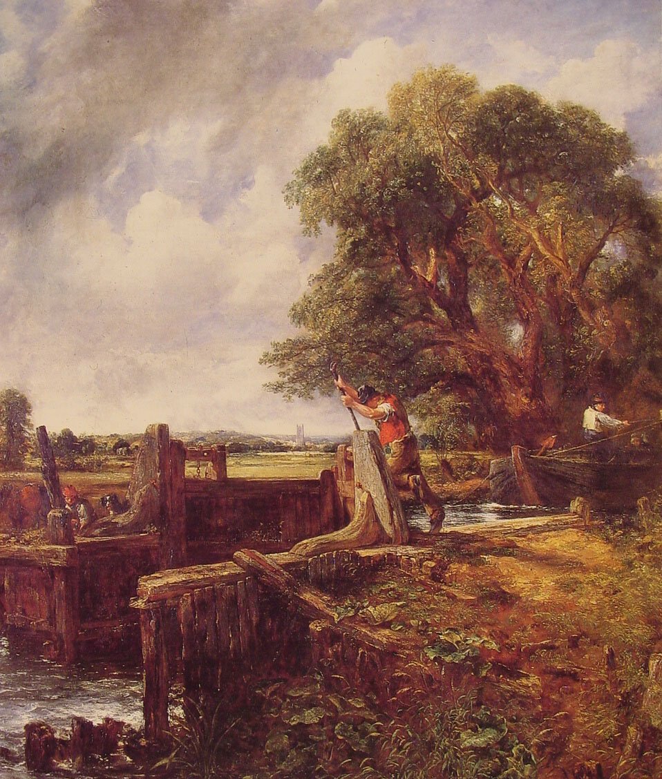Boat Passing A Lock Art A4 Photo Print